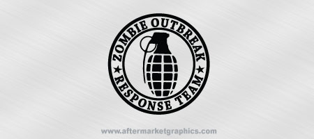 Zombie Outbreak Response Team Grenade Biohazard Decal 02